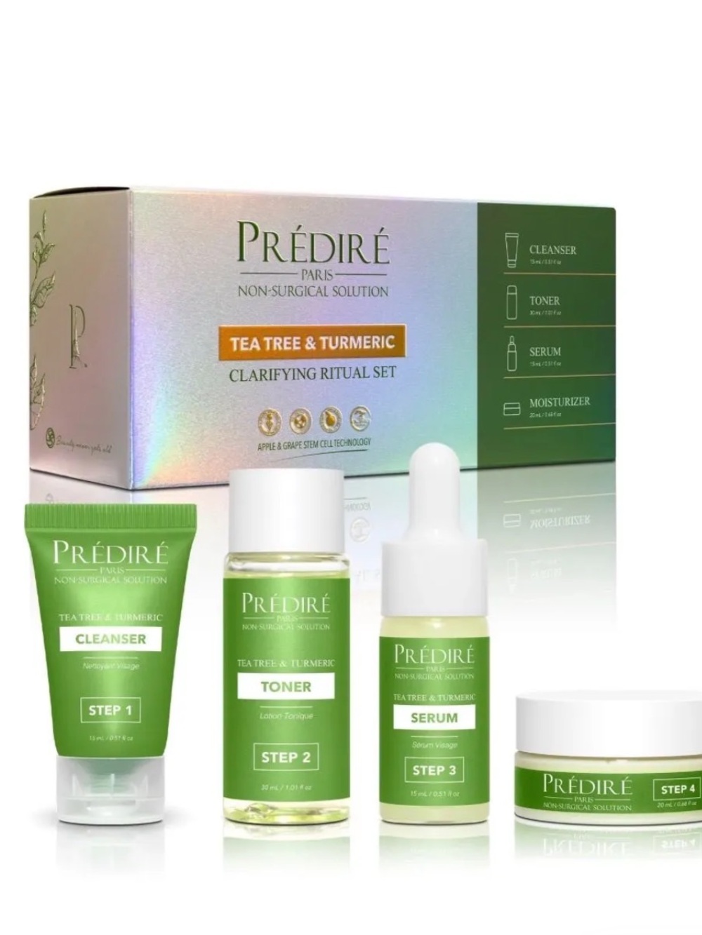 Prédiré Tea Tree & Turmeric Clarifying Set — Green